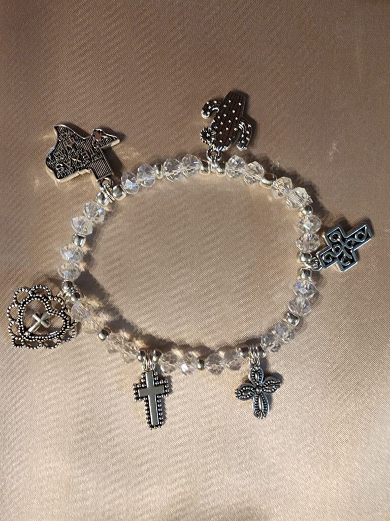 Glass Beaded Charm Bracelet