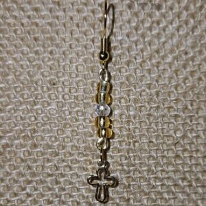 Small Gold Cross Earrings