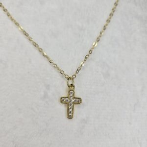 Rounded Cross Charm Necklace