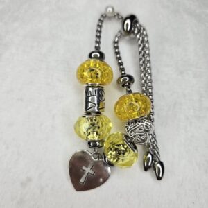 Yellow "One of a kind" Adjustable Bracelet