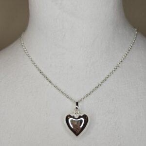 XL Silver Heart Necklace